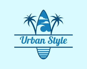 Island Surf Palm Tree logo