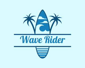 Island Surf Palm Tree logo