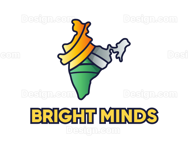 Colorful Indian Outline Logo