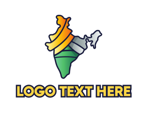 Colorful Indian Outline logo design