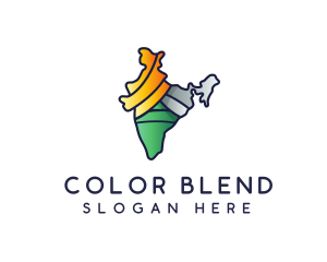 Colorful Indian Outline logo design