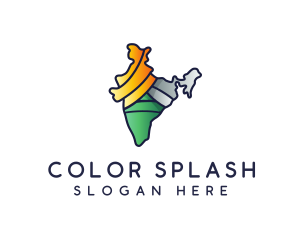 Colorful Indian Outline logo design