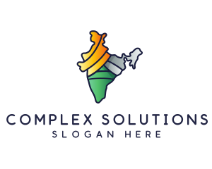 Colorful Indian Outline logo design