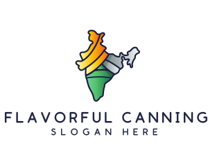 Colorful Indian Outline logo design