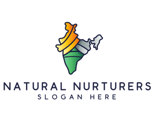 Colorful Indian Outline logo design