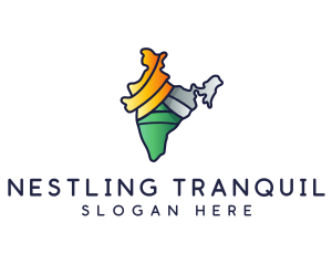 Colorful Indian Outline logo design