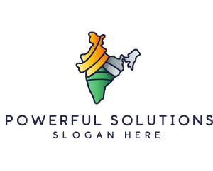 Colorful Indian Outline logo design