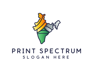 Colorful Indian Outline logo design