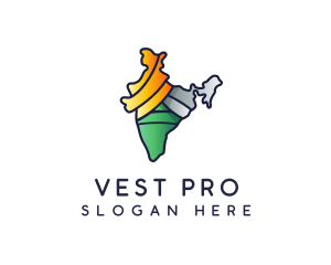 Colorful Indian Outline logo design