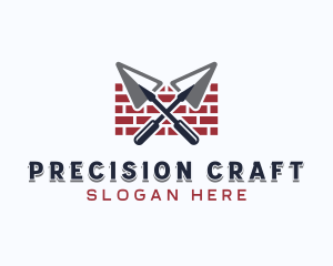 Trowel Brick Carpentry logo design