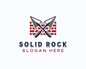 Trowel Brick Carpentry logo design