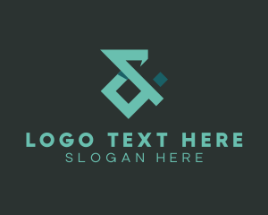 Font - Creative Geometric Ampersand logo design