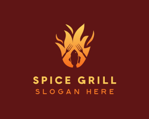 Fish BBQ Grilling logo design