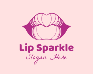 Purple Plump Lips logo design