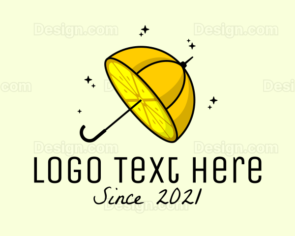 Lemon Fruit Umbrella Logo