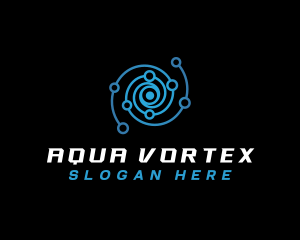 Technology Cyber Vortex logo design