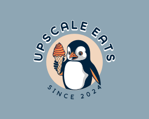 Ice Cream Penguin logo design