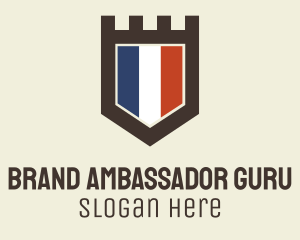 French Flag Crest logo design