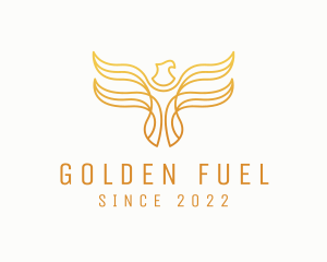 Golden Phoenix Bird logo design