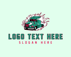 Flaming Freight Truck logo