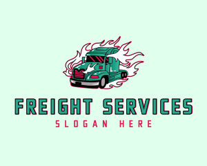 Flaming Freight Truck logo