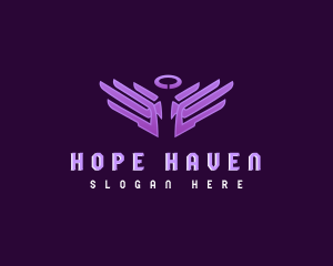 Angel Halo Wings Logo