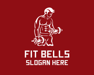 Muscle Dumbbell Man logo