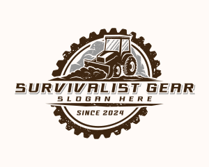 Gear Bulldozer Machinery logo design