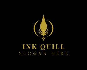 Feather Quill Writer logo design