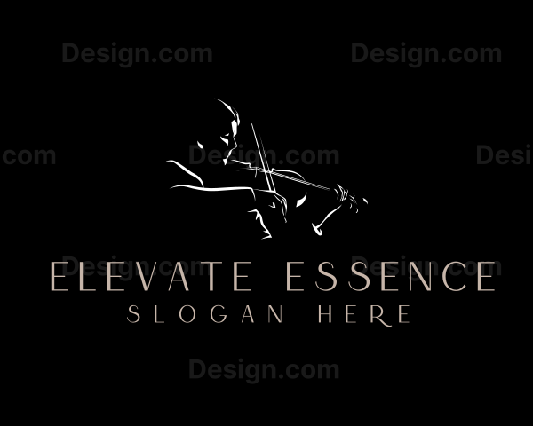 Classical Violin Musician Logo