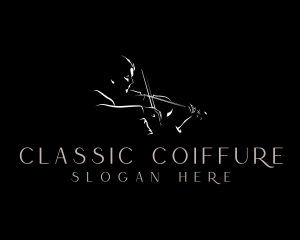 Classical Violin Musician logo design