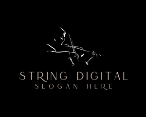 Classical Violin Musician logo design