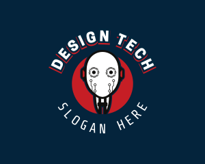 Cyborg Robot Tech logo design