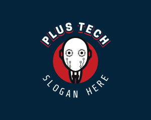 Cyborg Robot Tech logo design