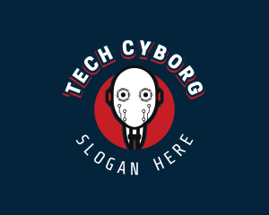 Cyborg Robot Tech logo design