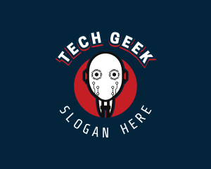 Cyborg Robot Tech logo design