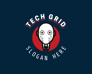 Cyborg Robot Tech logo design