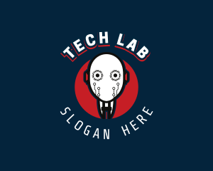 Cyborg Robot Tech logo design