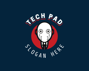 Cyborg Robot Tech logo design