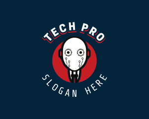 Cyborg Robot Tech logo design