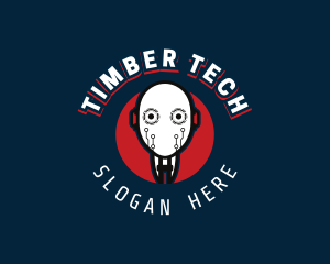 Cyborg Robot Tech logo design