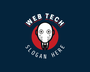 Cyborg Robot Tech logo design