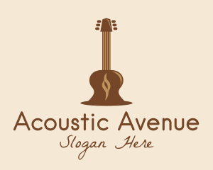 Brown Guitar Music logo design