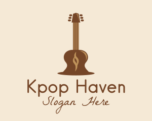 Brown Guitar Music logo design