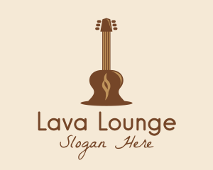 Brown Guitar Music logo design