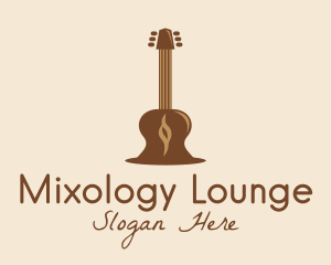 Brown Guitar Music logo design