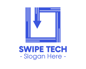 Blue Tech Box logo design