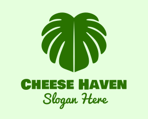 Minimal Swiss Cheese Plant logo design