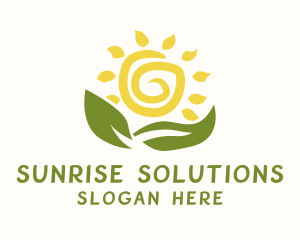 Sun Farming Plant logo design