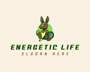 Kangaroo Tennis Racket logo design